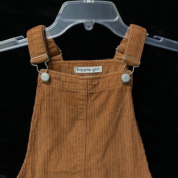 Hippie girl Brown Overall  Dress Sz 7 - Picture 2 of 6